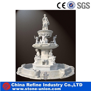 Carved Beige Marble Fountain,Exterior Decoration