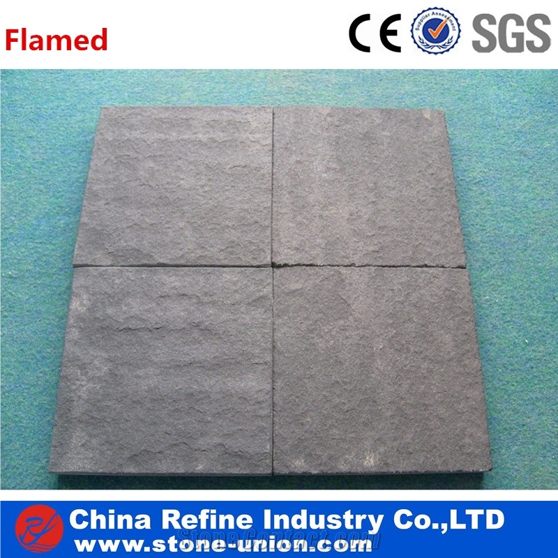 Cheap Chinese Black Sandstone Flooring Tiles