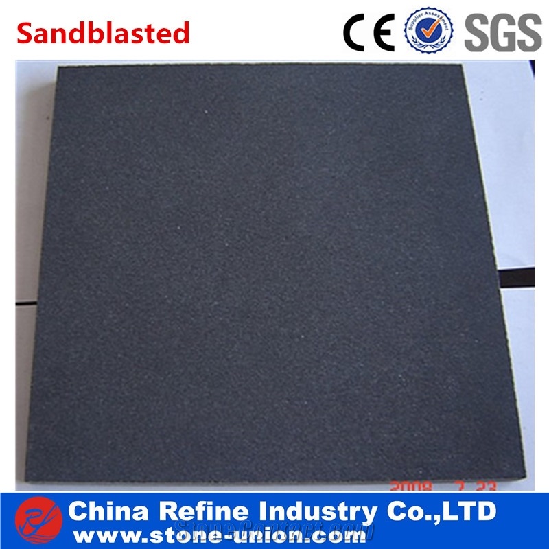 Cheap Chinese Black Sandstone Flooring Tiles