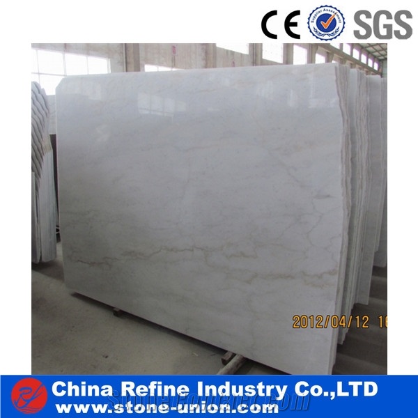 Cheap Guangxi White Marble With Pink Vein Slabs