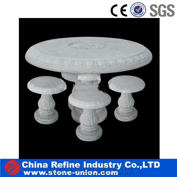 China Marble Table & Bench,Marble Garden Bench