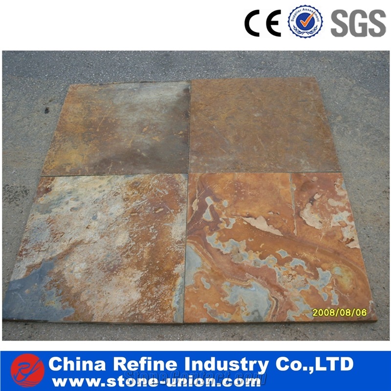 Chinese Brown Slate Tile for Flooring Tiles