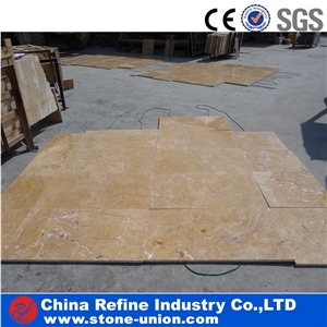 Chinese Guang Yellow Marble Flooring Pattern
