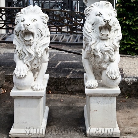 Customized Size Nature Marble Lion for Sale