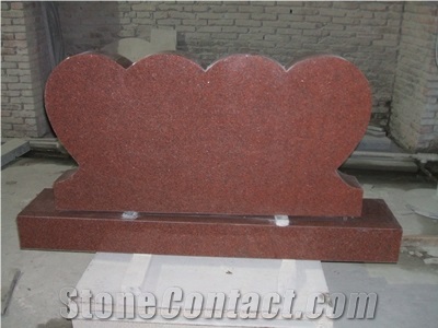 Red Granite Headstone,Western Style Granite Monuments