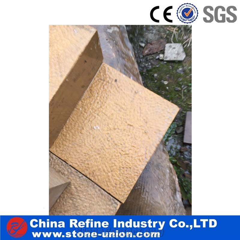 Honed Chinese Golden Sandstone Flooring Tiles
