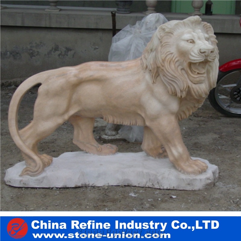 Marble Lion Statues , Lion Marble Sculpture