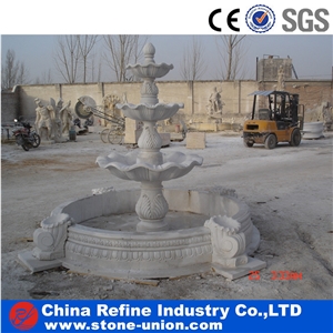Pure White Marble Exterior Sculptured Fountains