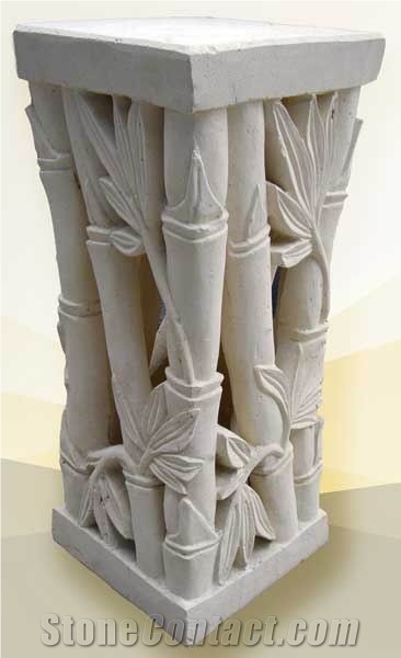 White Marble Garden Pillars / Roman Columns