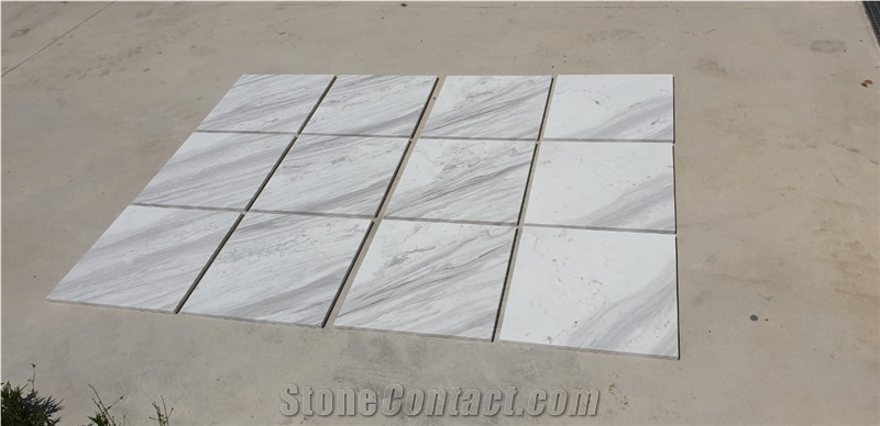 Volakas White Marble Tiles 2cm