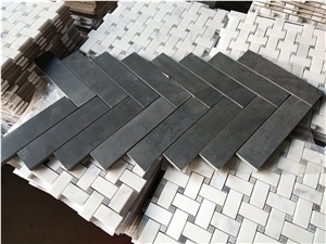 Black Basalt Mosaic Wall Floor Tiles