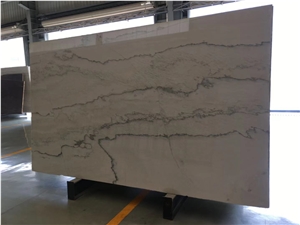 White Macaubas Calacatta Quartzite Wall Floor Slab