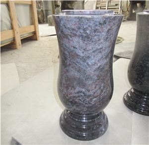Bahama Blue Granite Tombstone Accessories Vases