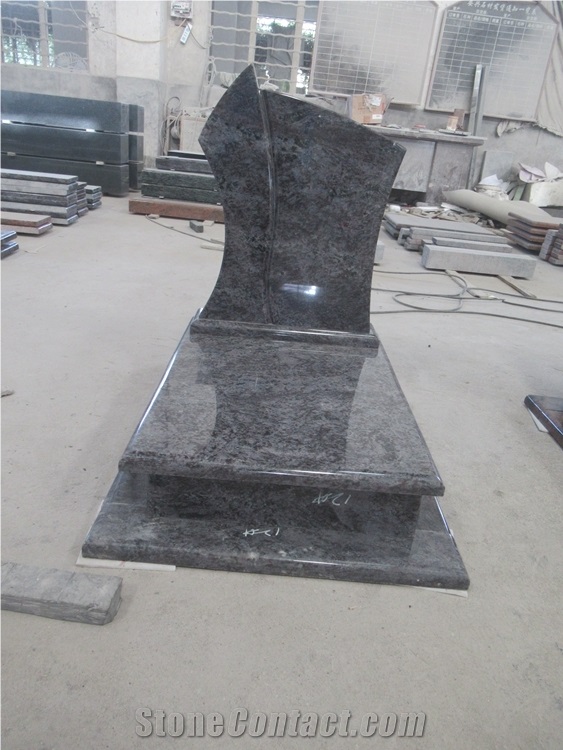 Bahama Blue Granite Tombstone Monument Gravestone