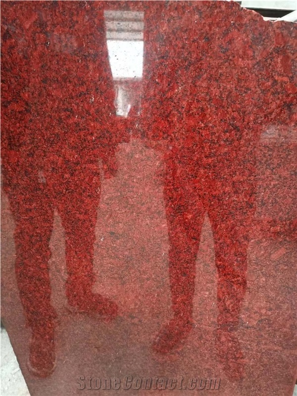 Dyed Red Granite, Chinese Chili Red Slabs&Tiles