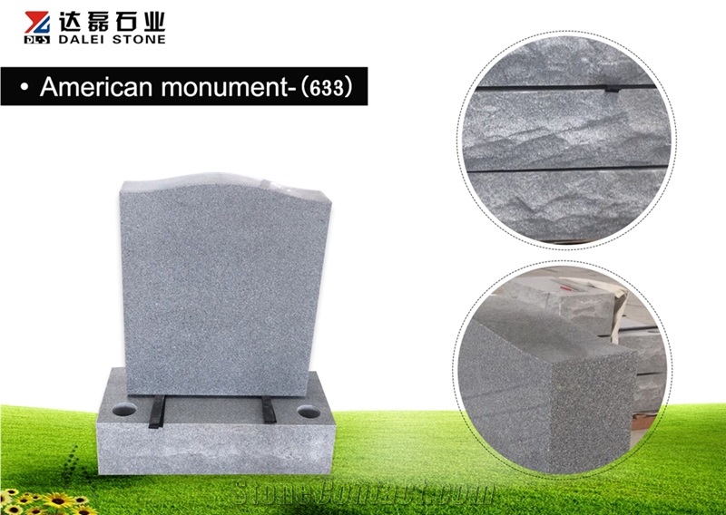 G633 Grey Granite Die Upright Monuments Usa Design