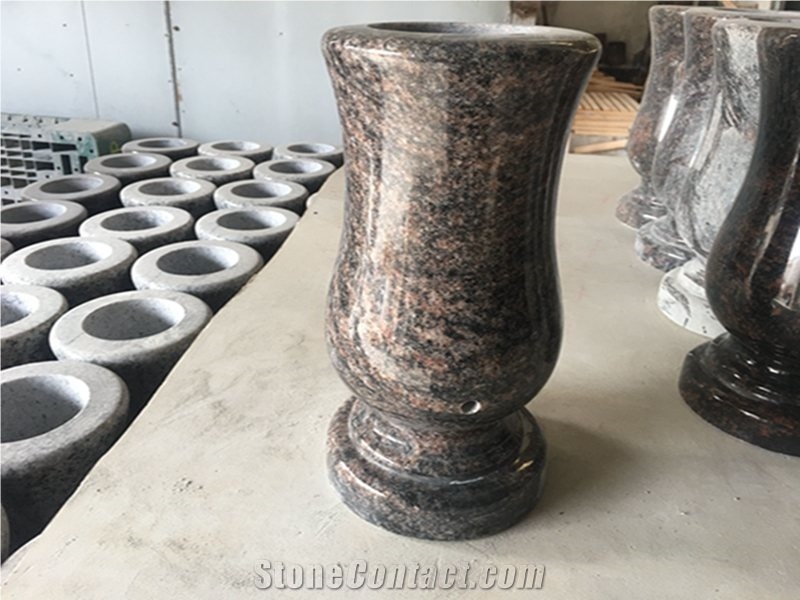 Grave Memorial Monumental Granite Vases
