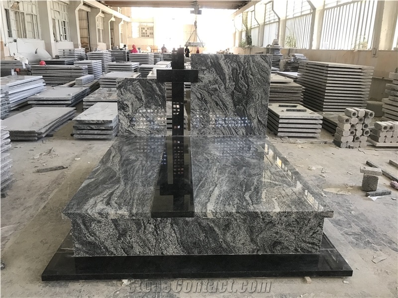 New Juparana Grey,Wave Granite,Tombstone&Headstone