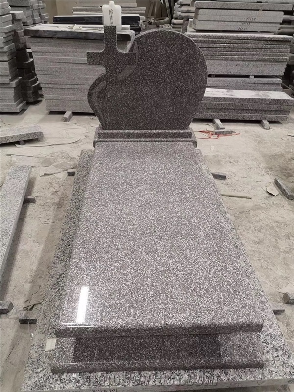 New Quangang G664 Pink Granite Tombstone