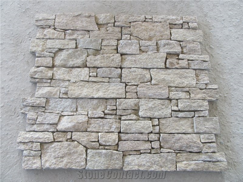Tiger Skin Yellow Cement Stacked Stone Veneer
