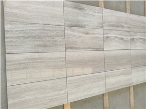 Wooden White Marble Thin Tiles Wall Floor Cladding