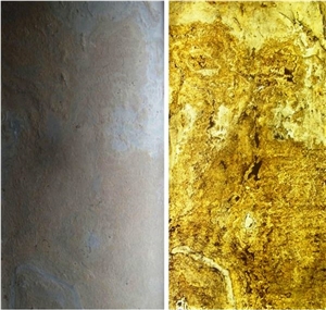 Autumn Cream Slate Stone Translucent Stone Veneer Sheets