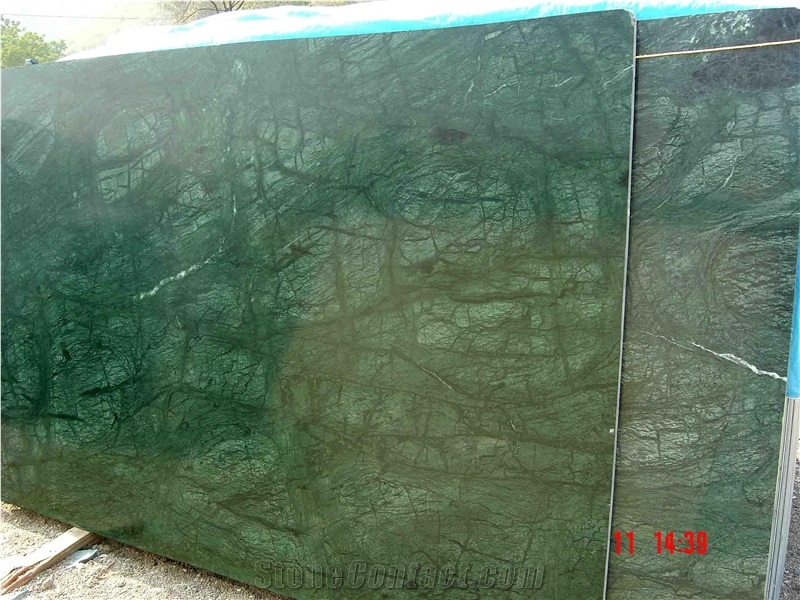 Forest Green Marble Slabs and Tiles