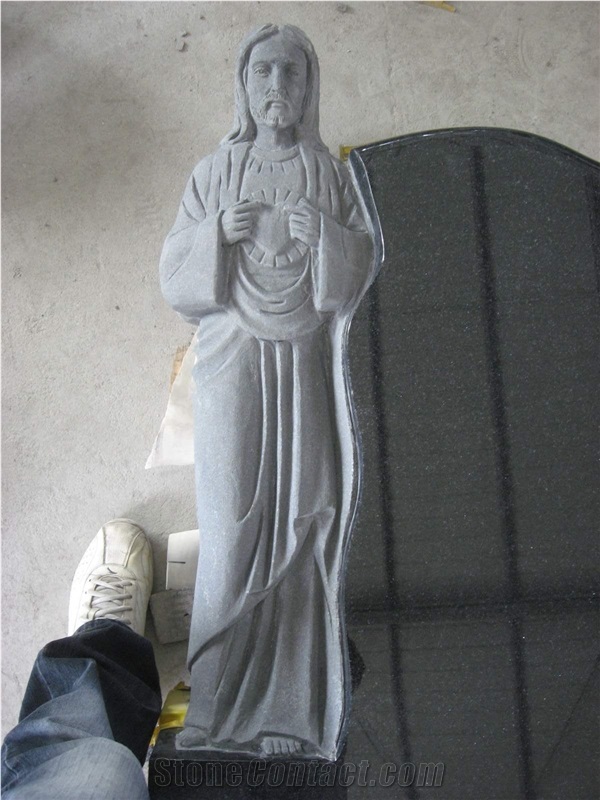 G603 Jesus Tombstone Celtic Headstone Monument