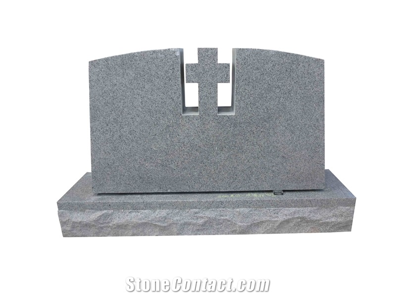 G633 Granite Tombstone Cross Headstone Monument