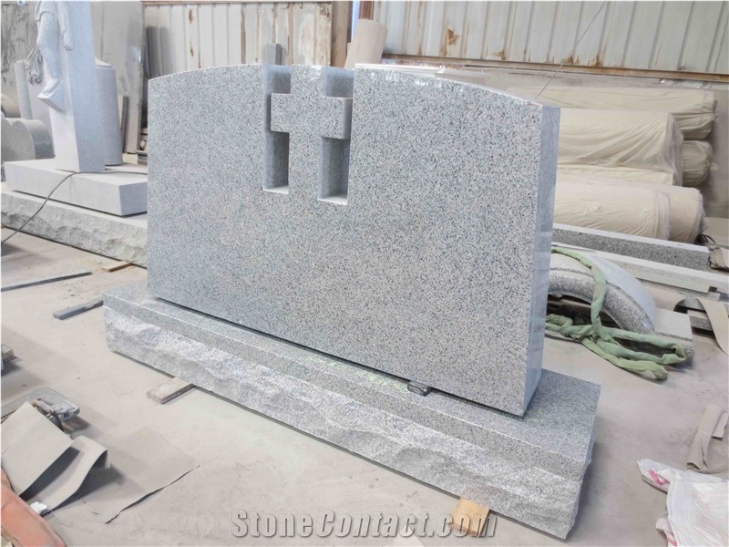 G633 Granite Tombstone Cross Headstone Monument