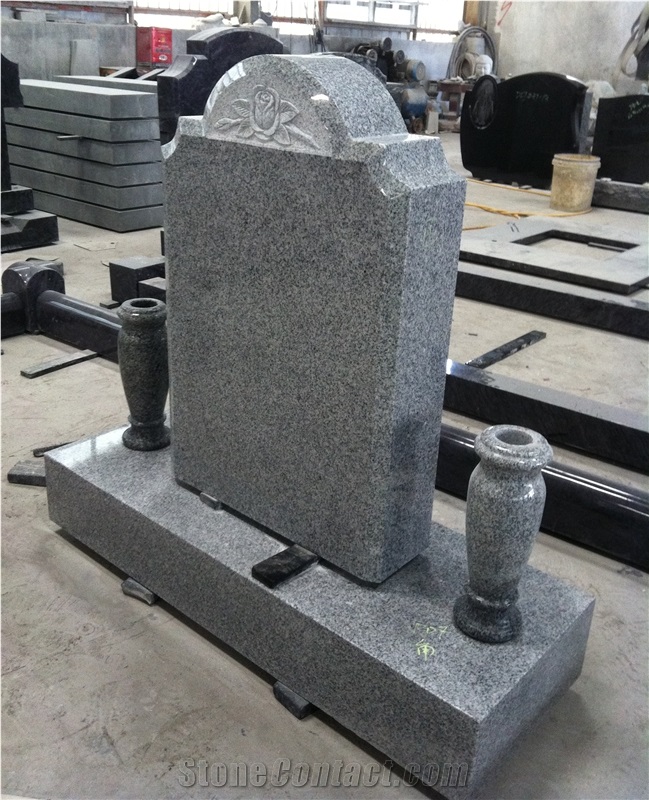 G633 Granite Vase Tombstone Headstone Monument