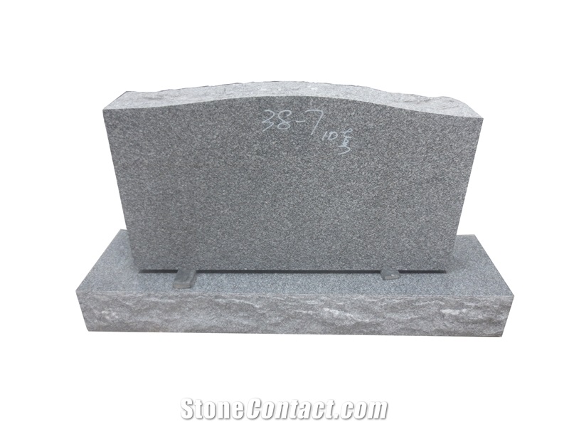 Grey Granite Upright Gravestone Headstone Monument