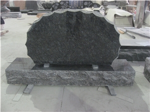 Ice Blue Granite Tombstone Flat Headstone Monument