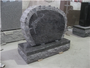 Unique Design Blue Granite Headstone Monument