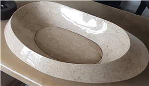Nero- Beige Marble Stone Bathroom Wash Basin