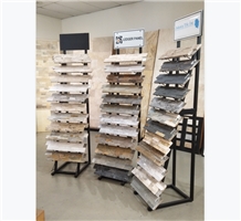 Natural Stone Display Stand In Showroom