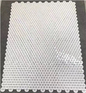 YUANDA White Marble Triangle Mosaic Tiles