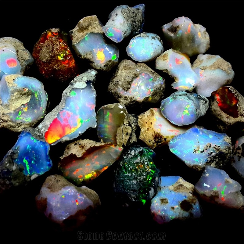 39.95 Cts Ethiopian Opal Rough Opal Rough For Jewelry Supply Opal Rough October Birthstone Fire Ethiopian Opal Rough