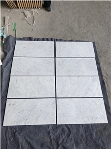 Bianco Carrara White Marble 12"X24" Tiles 