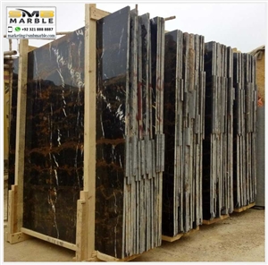 Black & Gold/Micheal Angelo Marble Slabs Tiles