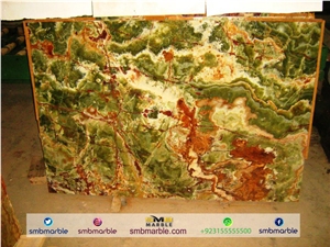 Pakistani Dark Green Onyx Tiles & Slabs
