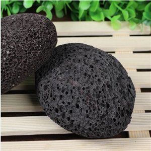 Black Egg Shape Lava Massage Stone for Sale