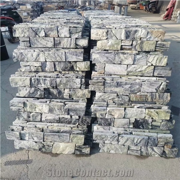 Green Marble Cement Culture Stone Outdoor Cladding