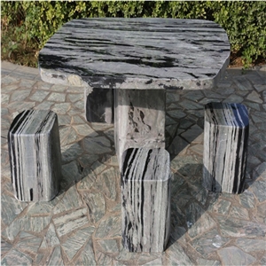 Green Marble Jade Stone Square Table Bench