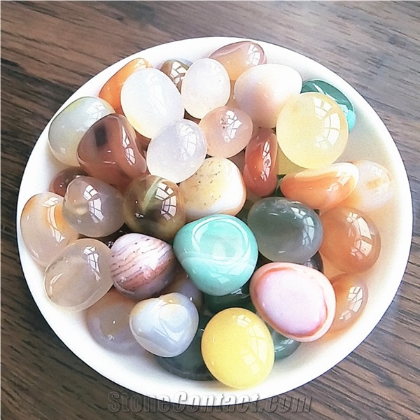 Multicolored Agate Gravel Stones for Healing