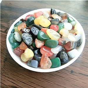 Multicolored Agate Gravel Stones for Healing