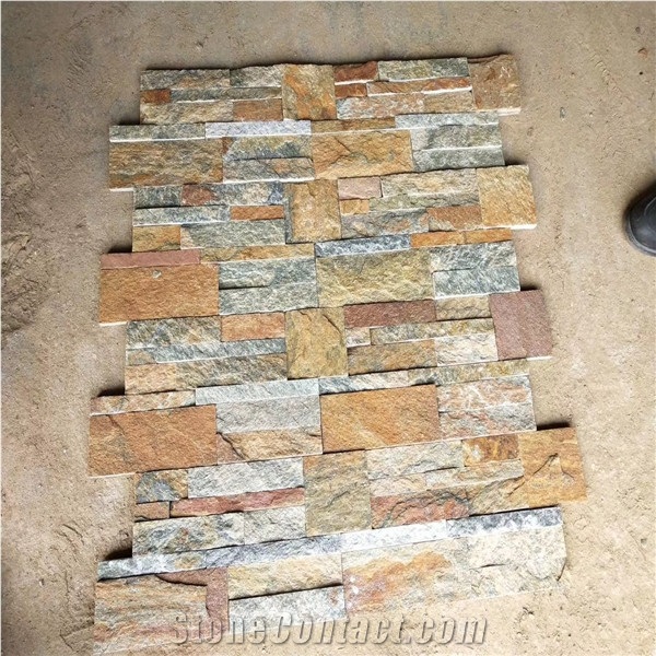 Red Stacked Stone Outdoor Cladding,Cultured Stone