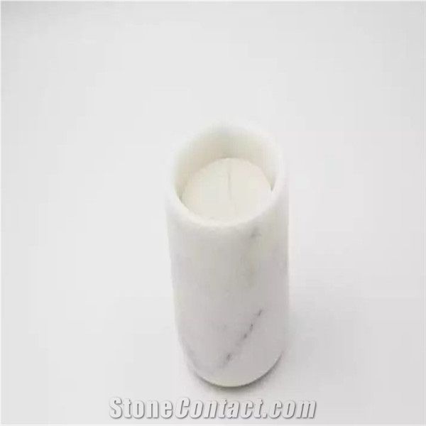 White Marble Candle Jars,Candle Holders