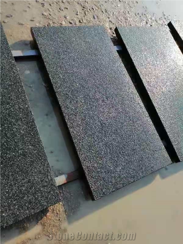 New Quarry Black Granite Pavers Tiles