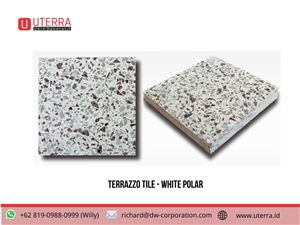 White Polar Terrazzo Tile Indonesia Floor Tile